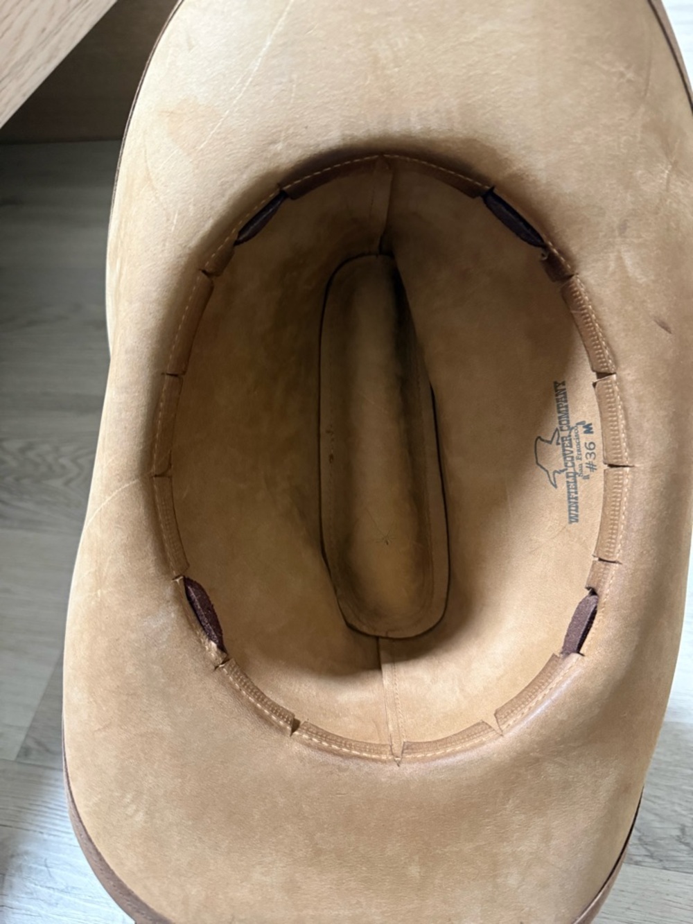 Winfield Cover Co San Francisco Brown Suede/Leather Cowboy Hat #36 M - Picture 3 of 8